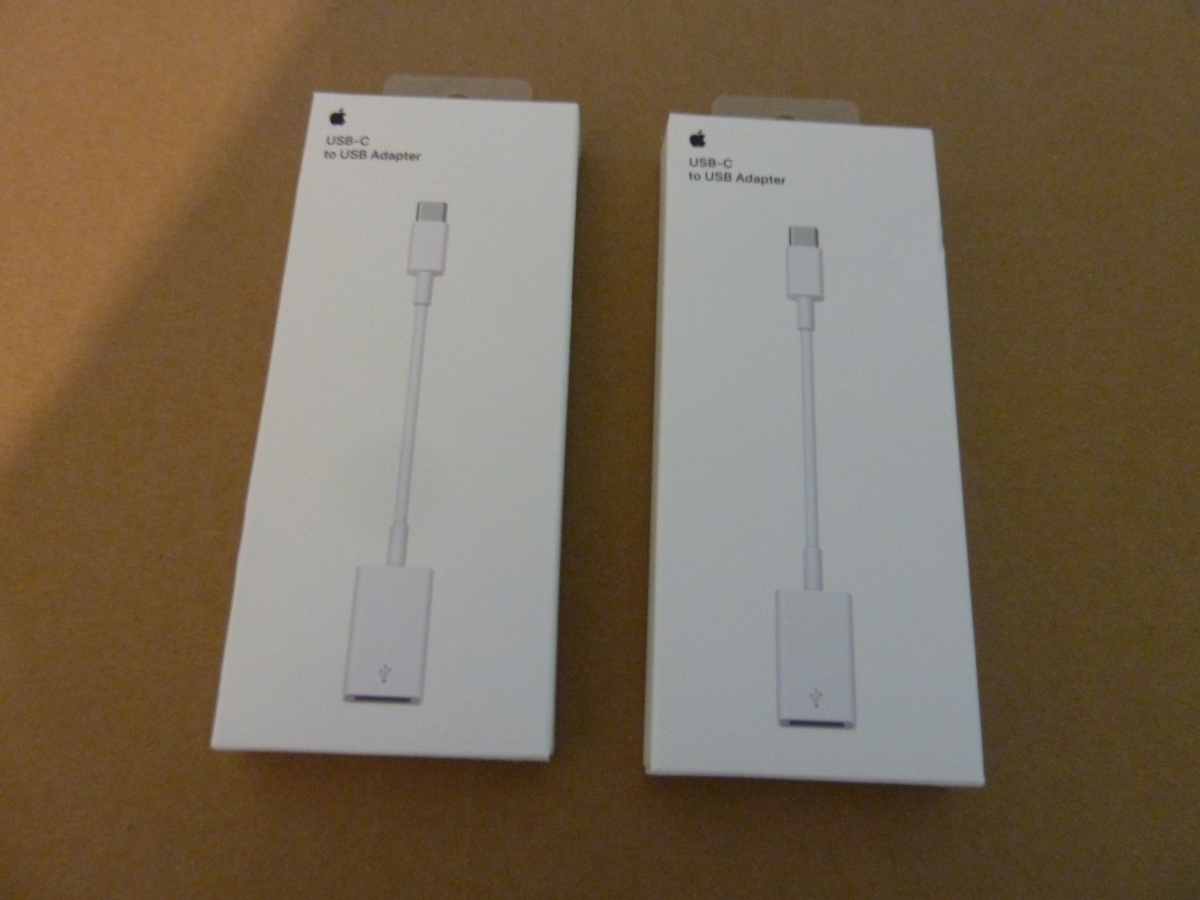 Photo of the USB C adapters