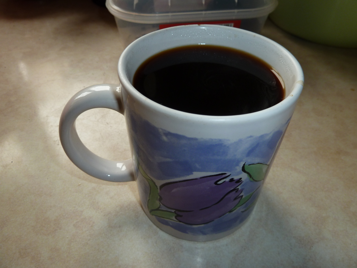 Photo of the coffee made and in a cup